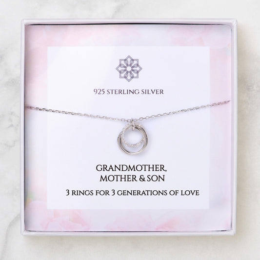 Grandmother Mother Son Necklace