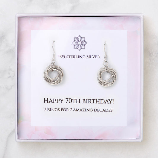 70th Birthday Earrings