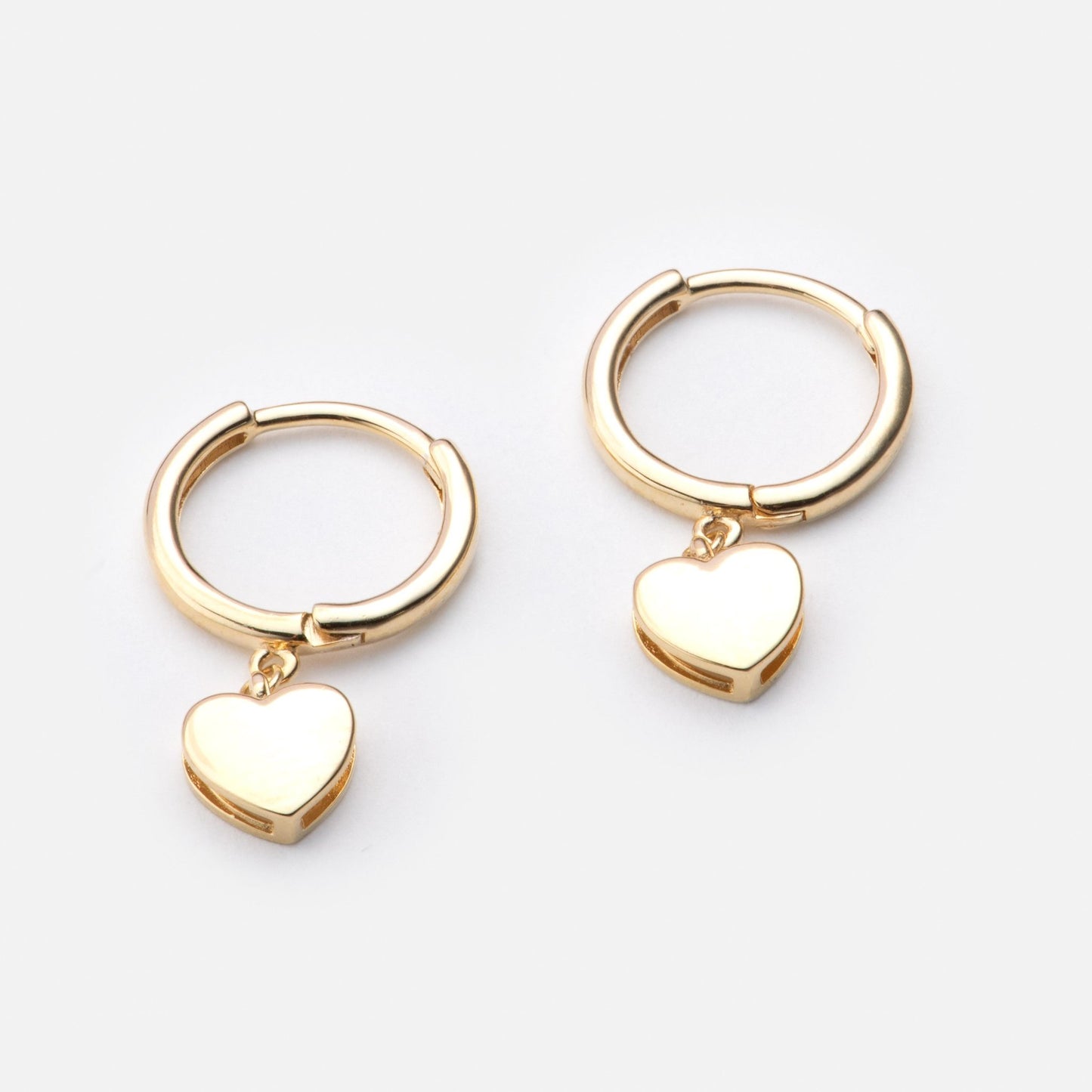 Heart Huggie Hoop Earrings