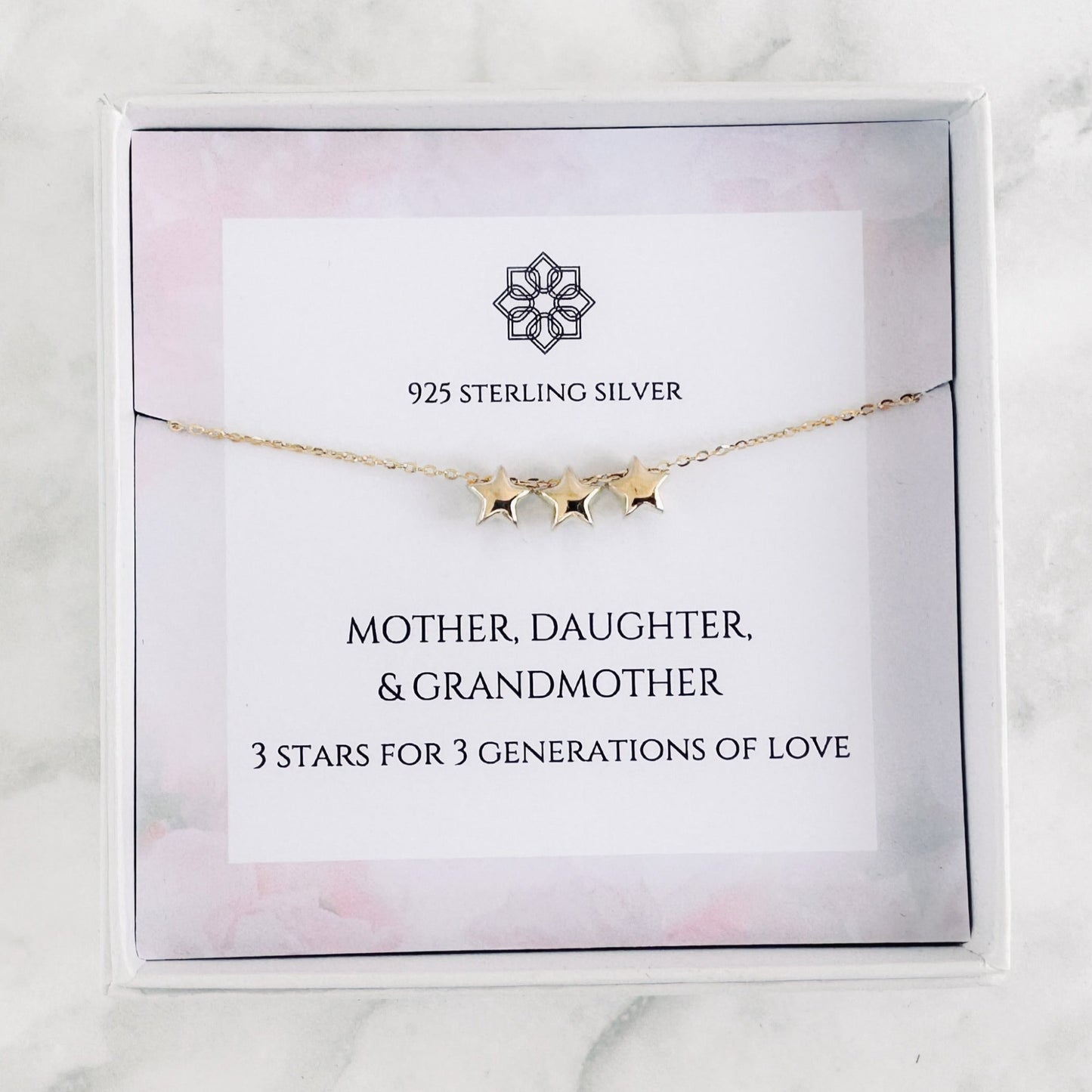 3 Generations Star Necklace Grandmother