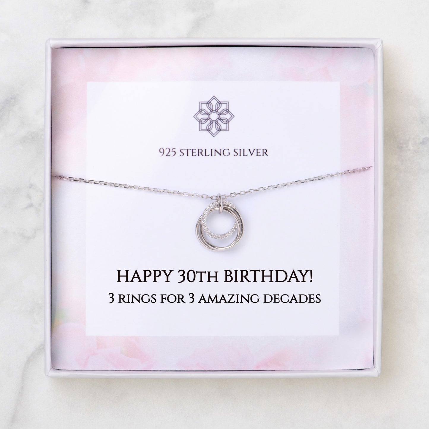 30th Birthday Ring Necklace