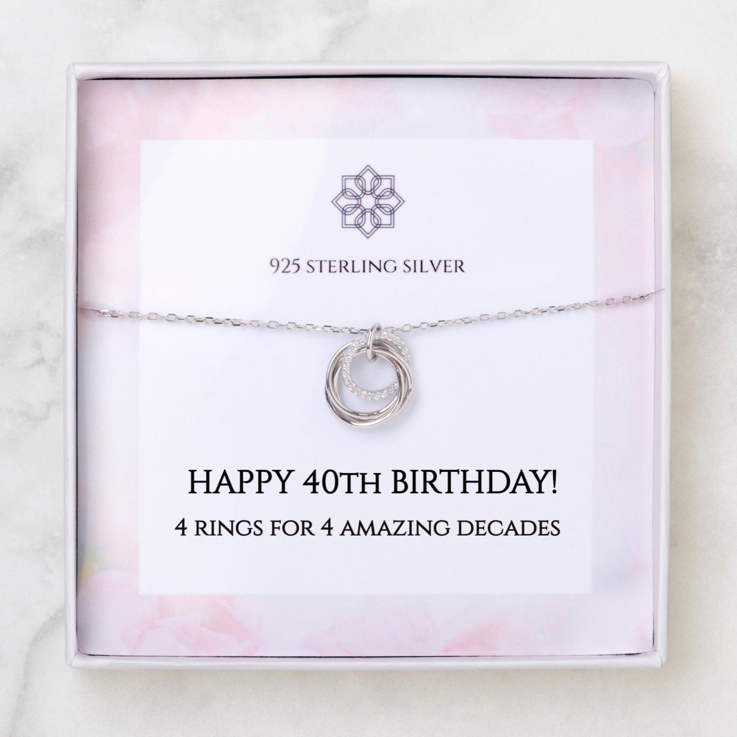 40th Birthday Ring Necklace