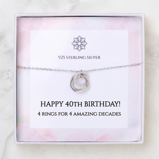 40th Birthday Ring Necklace