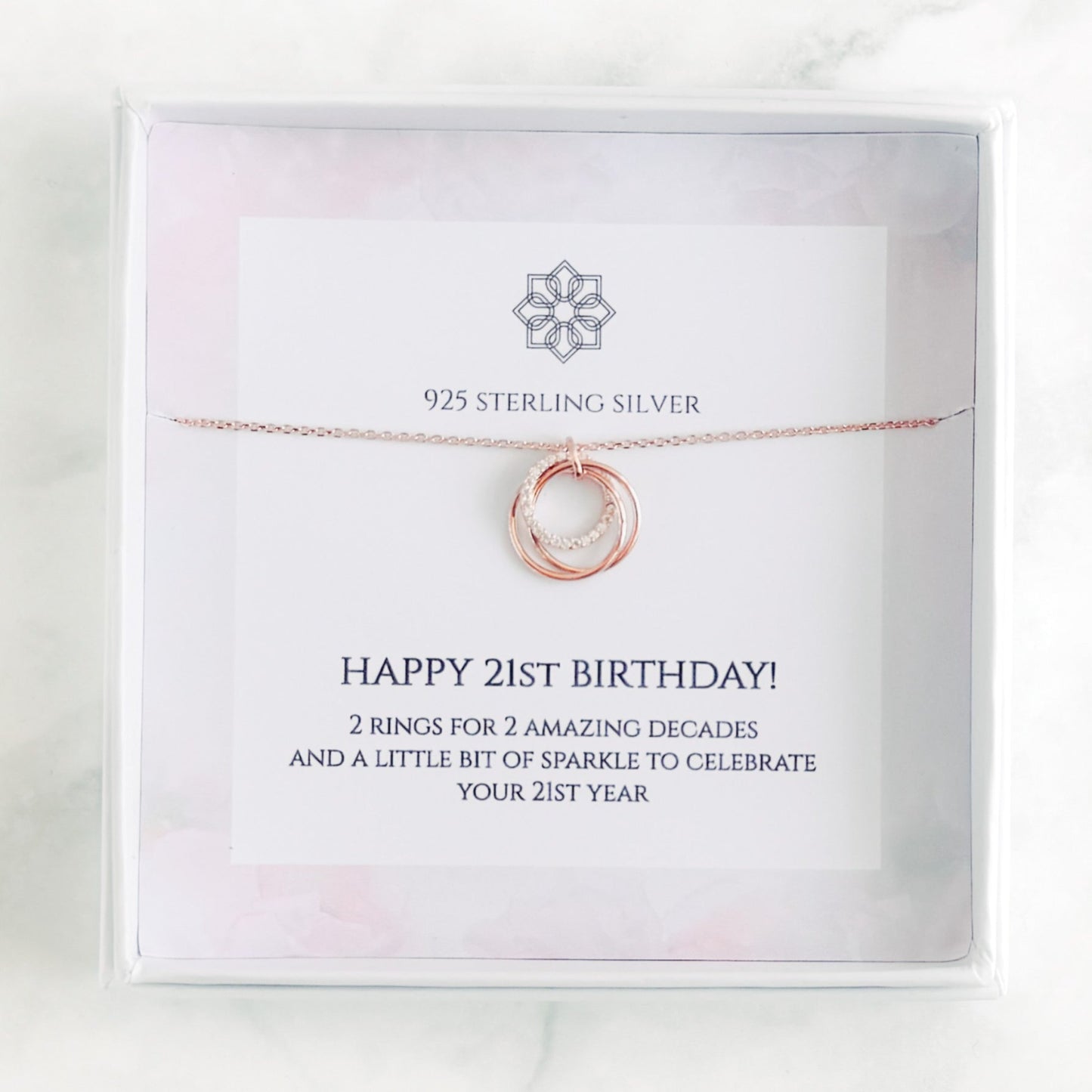 21st Birthday Ring Necklace