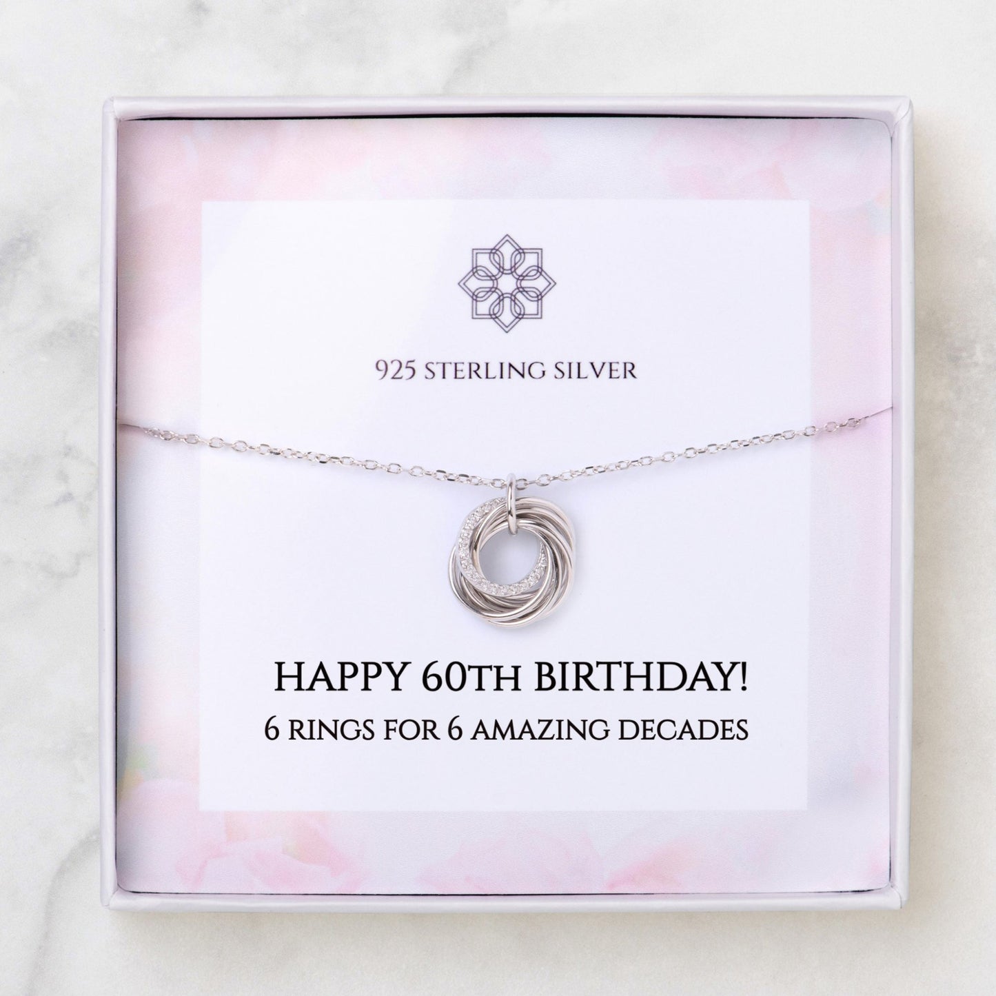 60th Birthday Ring Necklace