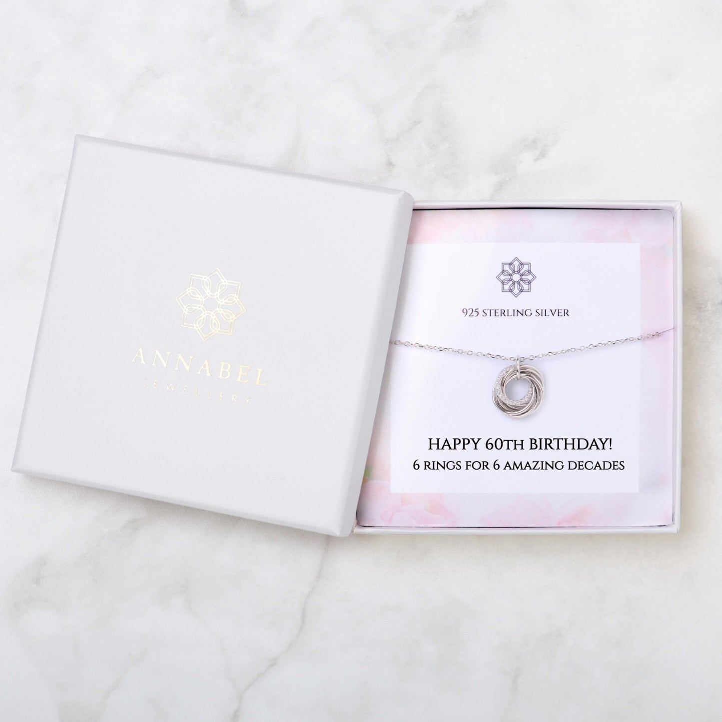 60th Birthday Ring Necklace