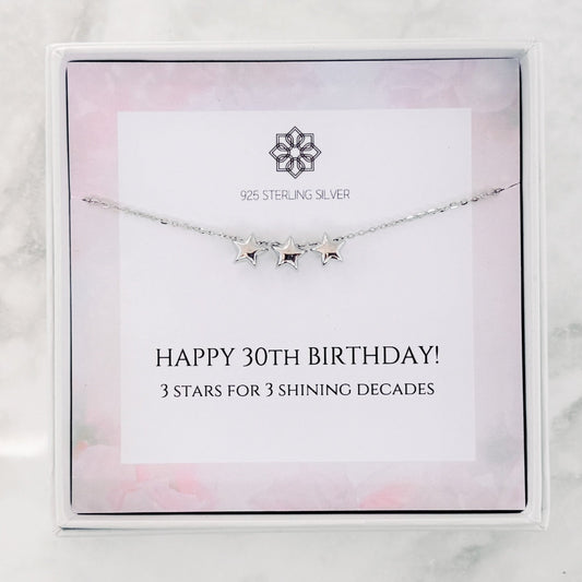 30th Birthday Star Necklace