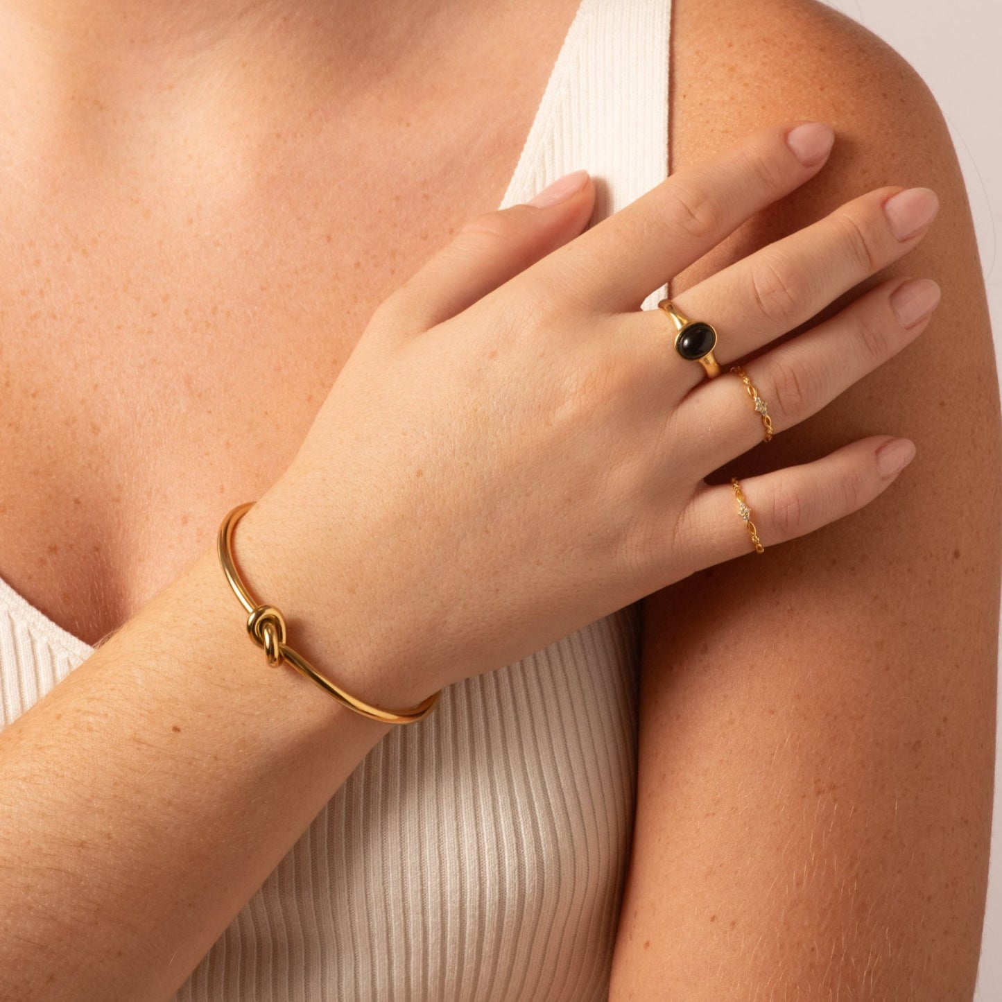 Gold Knot Bangle