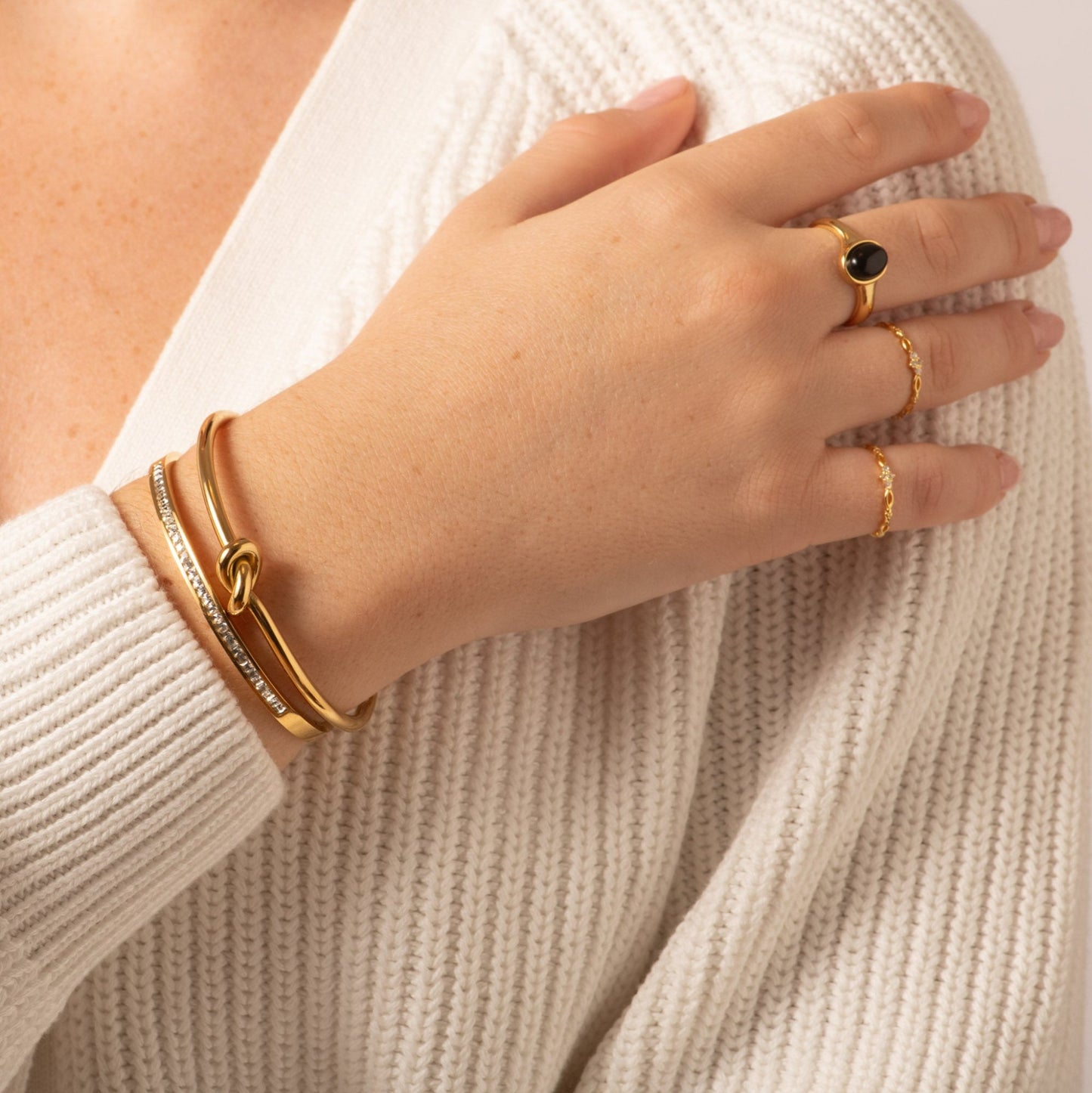 Gold Knot Bangle