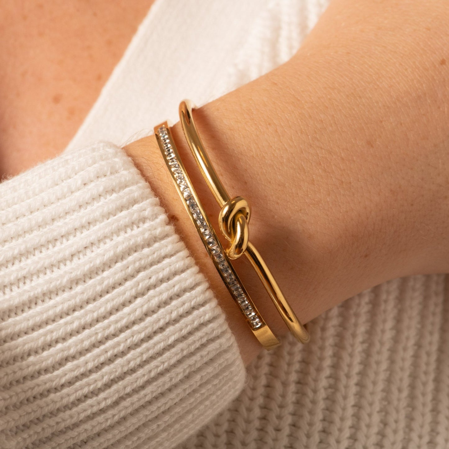 Gold Knot Bangle