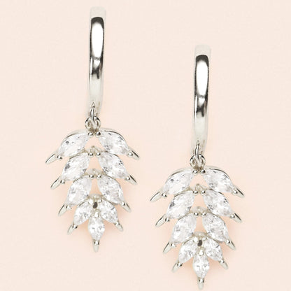 Sterling Silver CZ Drop Earrings