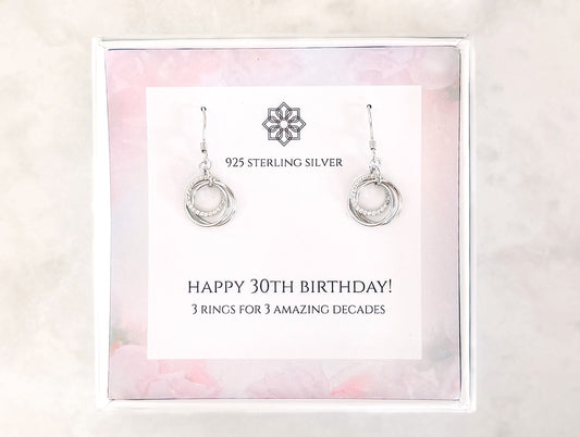 30th Birthday Earrings