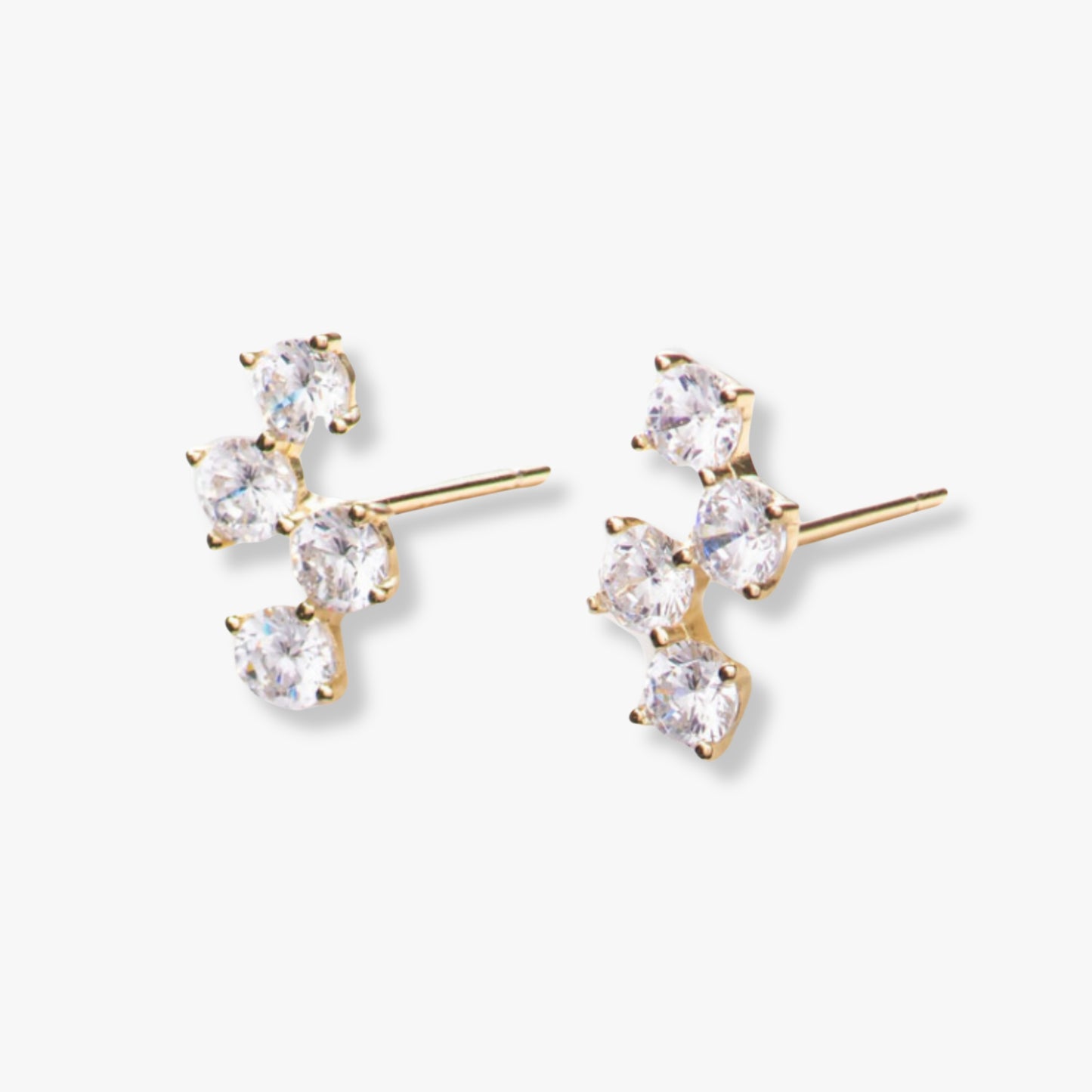 4 Diamond Stud Earrings