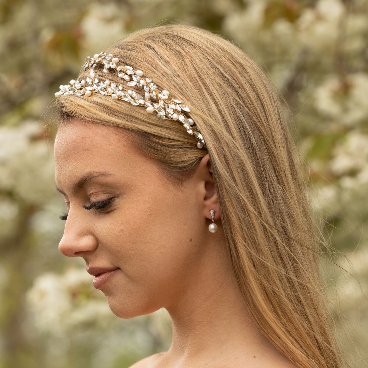Double Row Crystal Bridal Headband