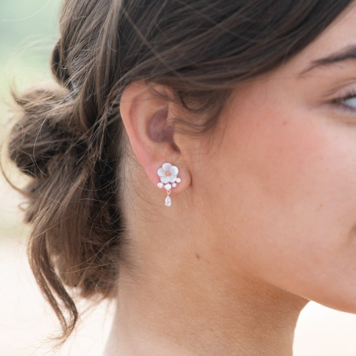 Enamel Flower Earrings