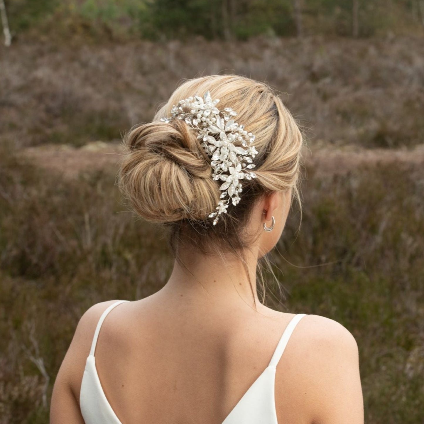 Bridal Pearl and Crystal Hair Piece