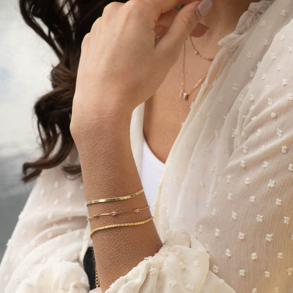 CZ Baguette Bracelet & Necklace