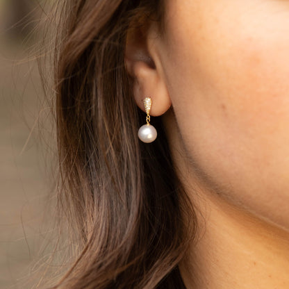 Dainty Vegan Pearl Earrings