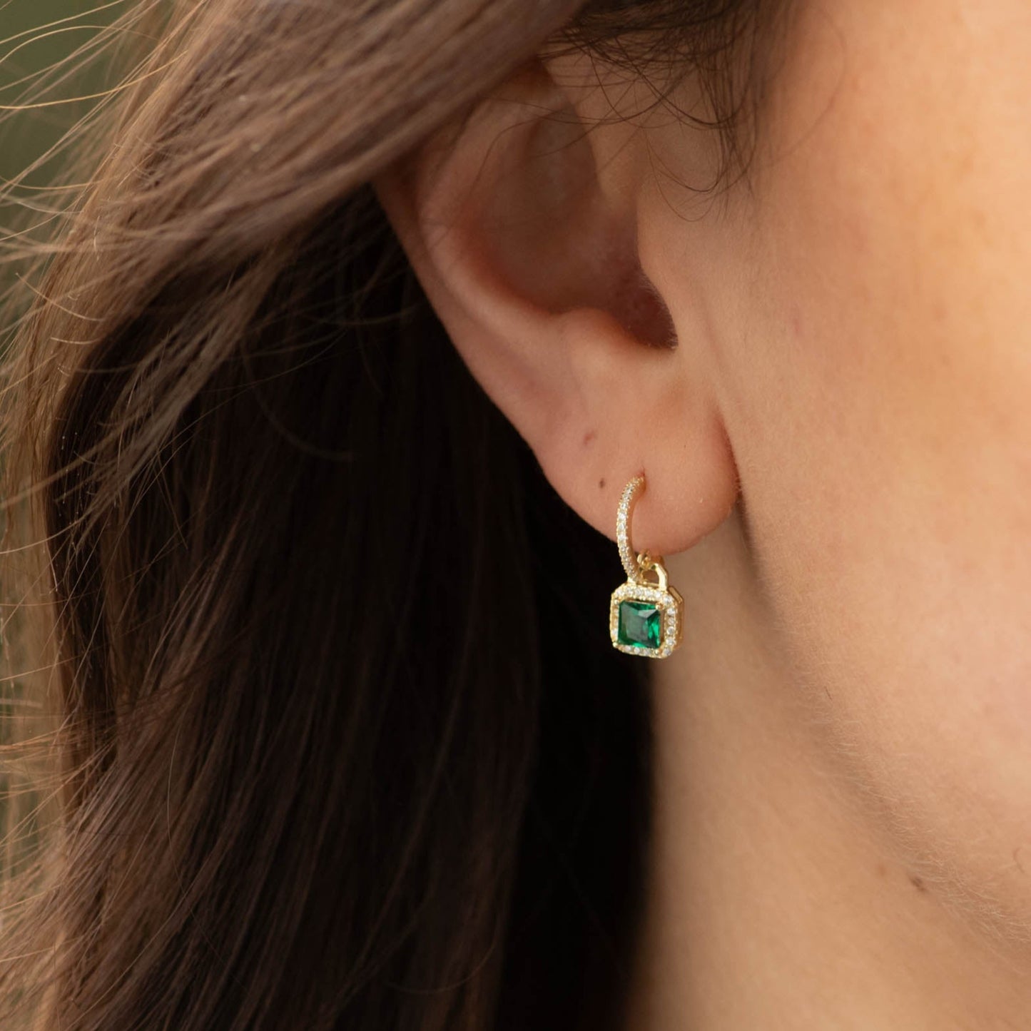 Emerald Stud Earrings