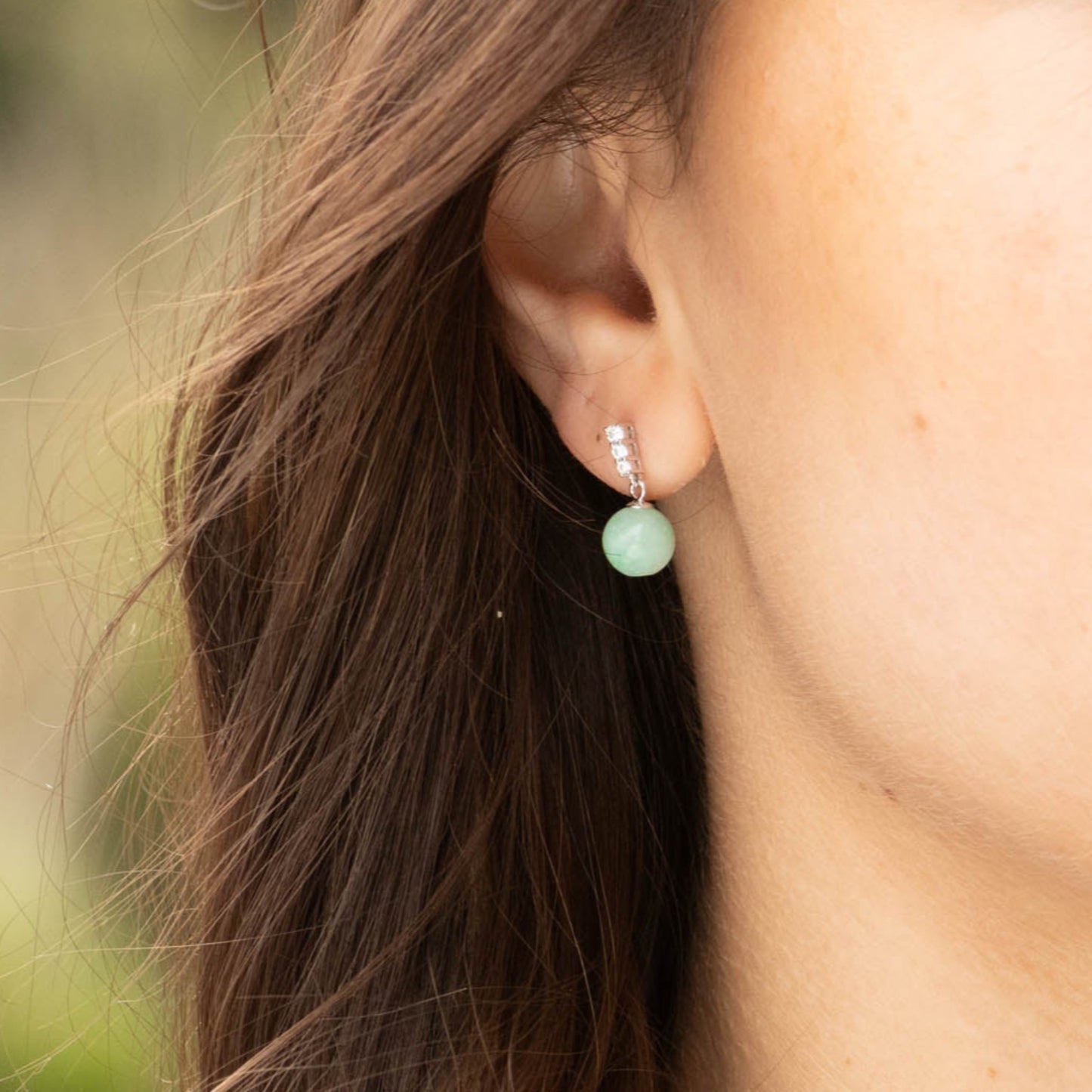 Jade Stone Earrings