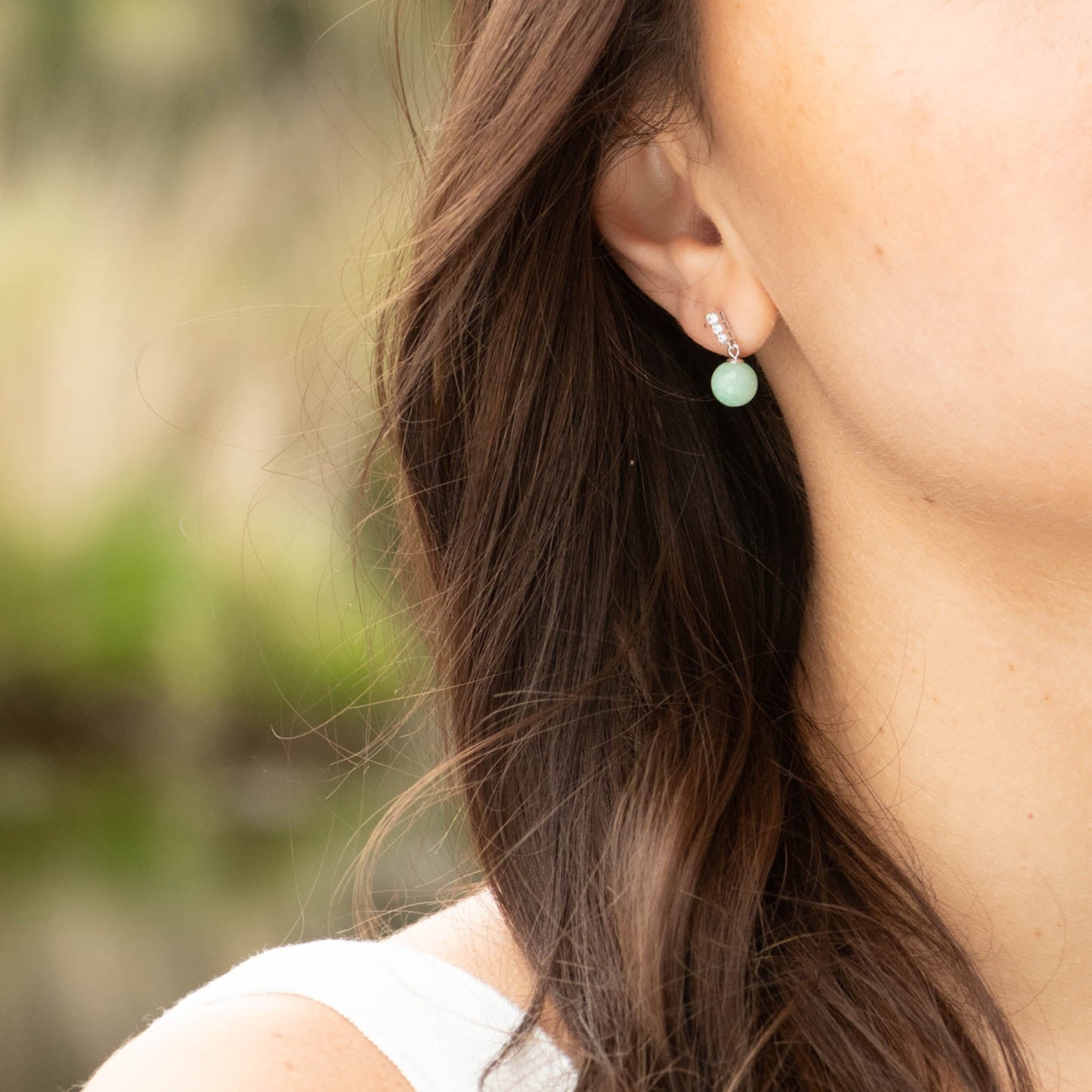 Jade Stone Earrings