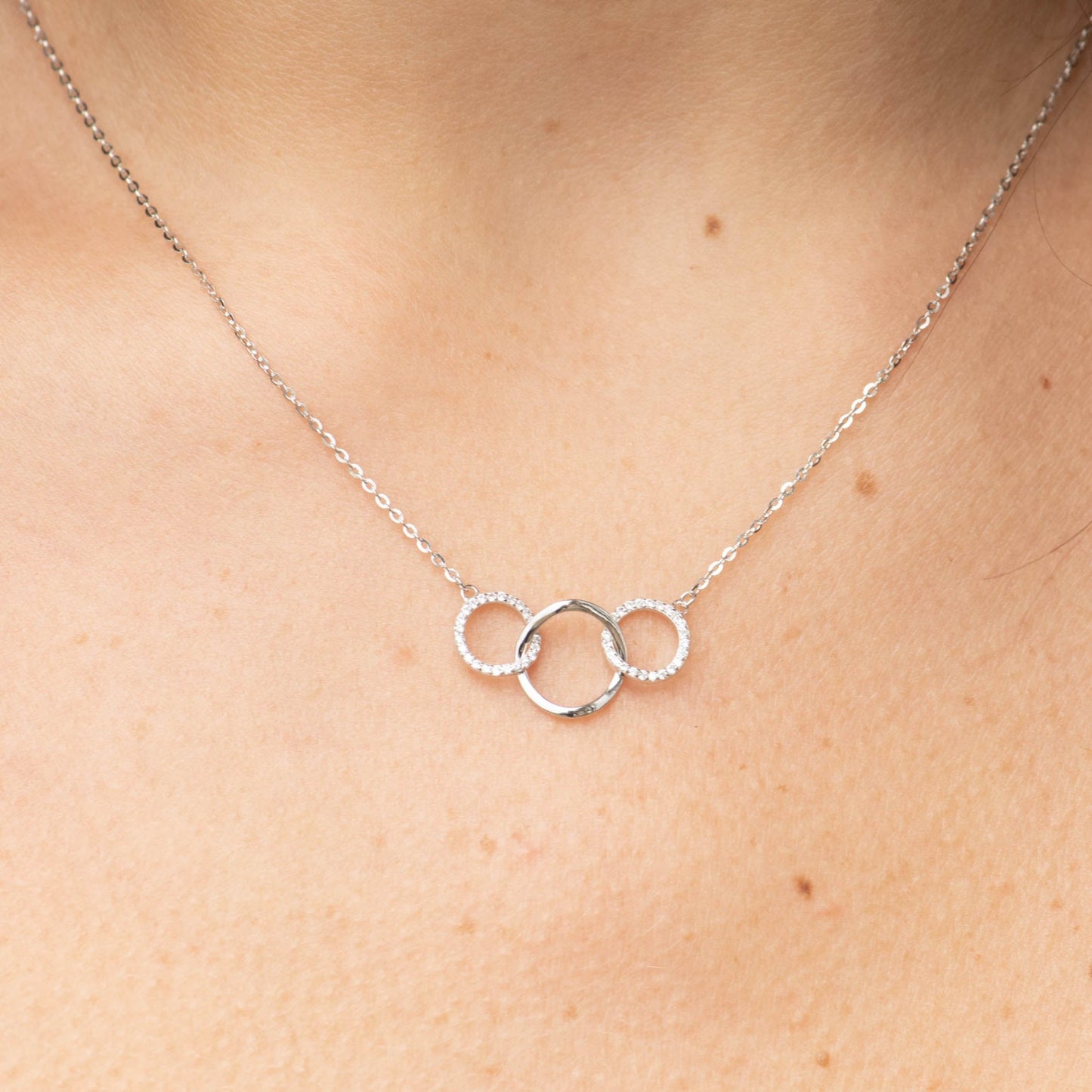 3 Rings for 3 Generations Grandmother Necklace