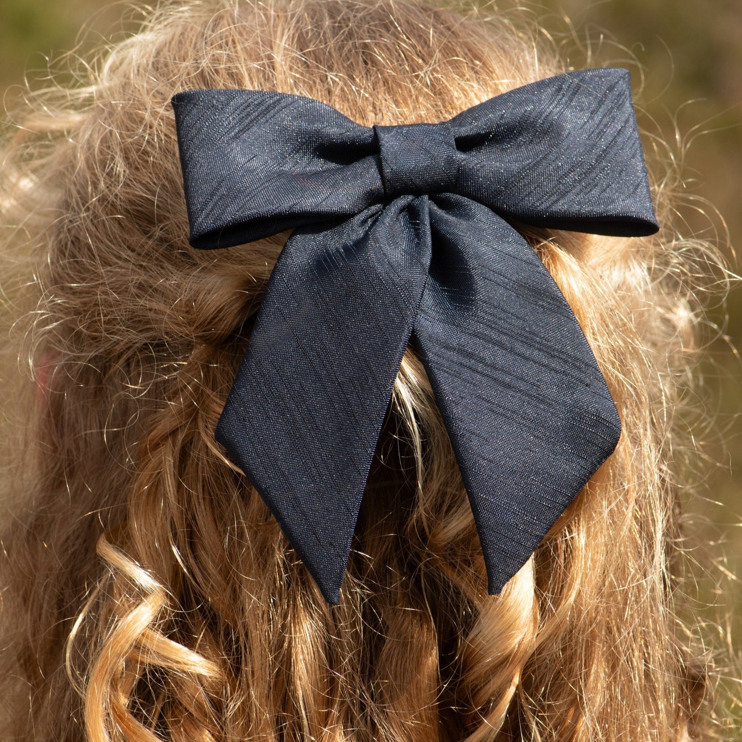 Flower Girl Satin Hair Bow Slide