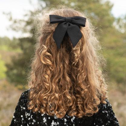 Flower Girl Satin Hair Bow Slide