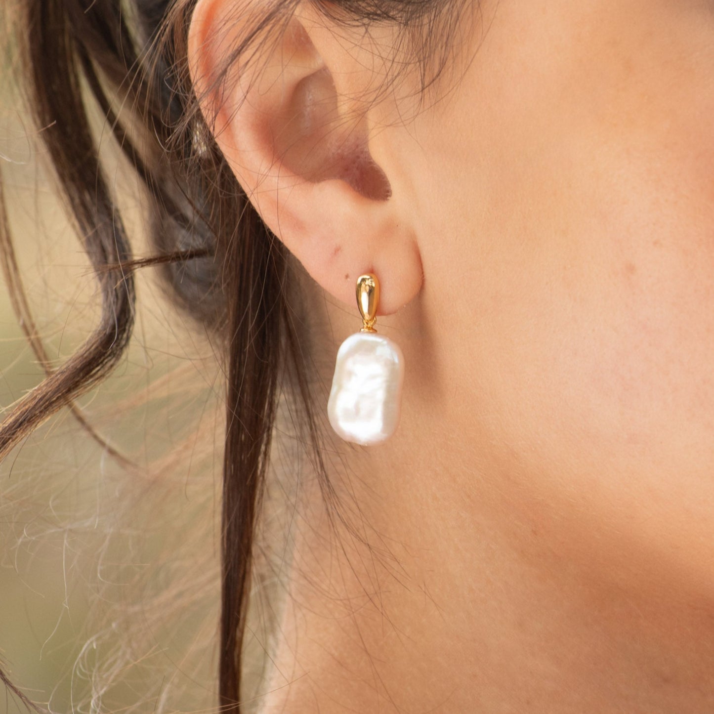 Natural Freshwater Pearl Earrings