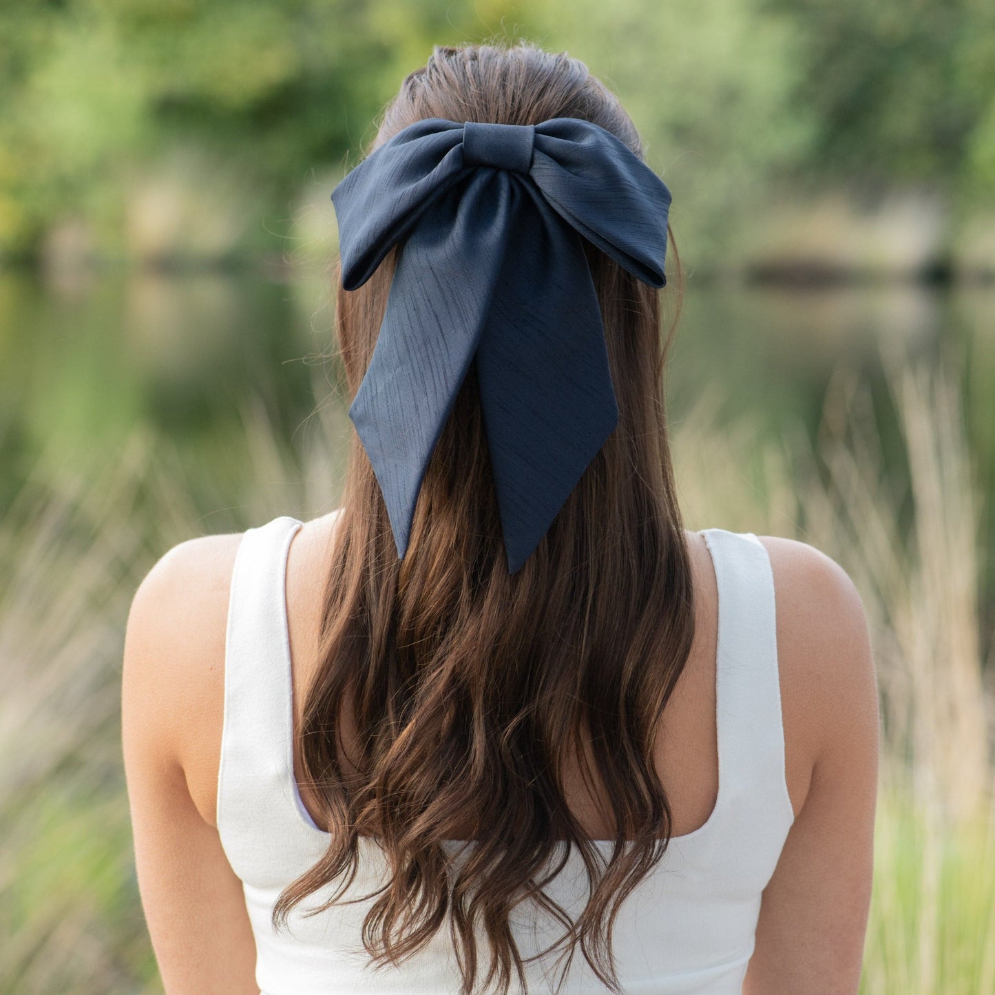 Oversized Satin Hair Bow