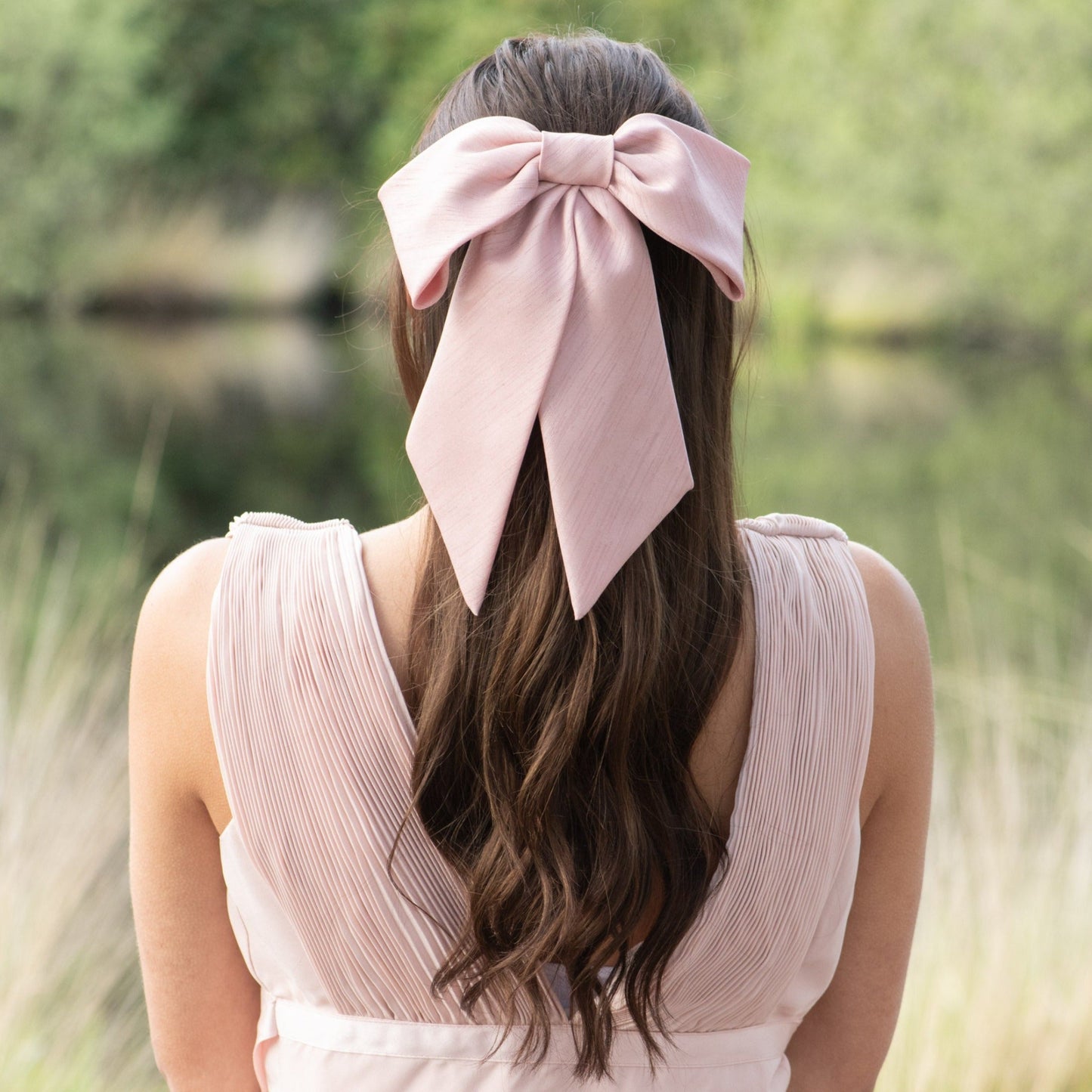 Oversized Satin Hair Bow