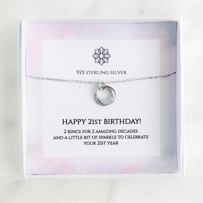 21st Birthday Ring Necklace