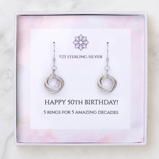 50th Birthday Earrings