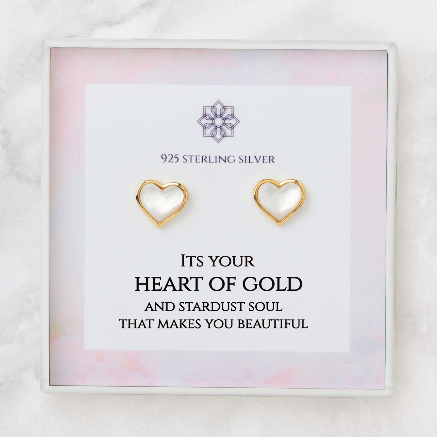 Heart Of Gold Stud Earrings