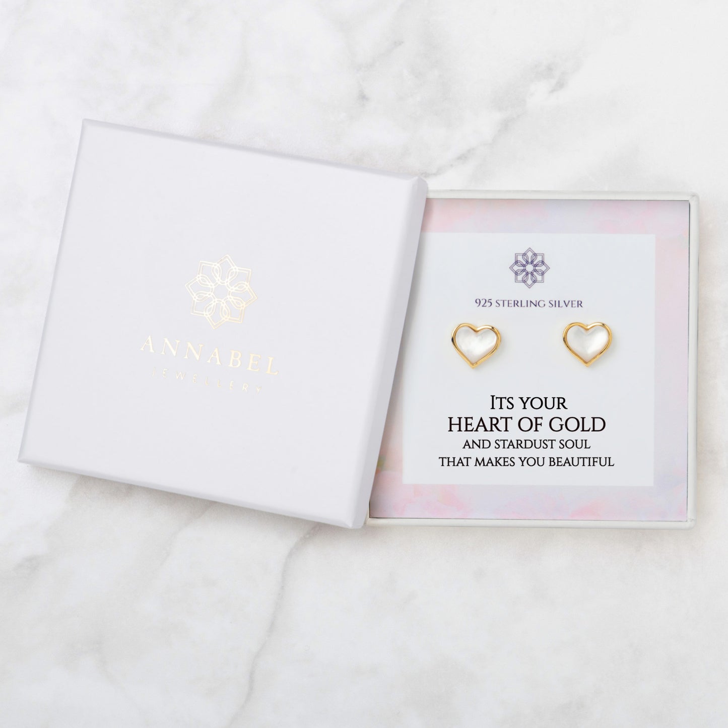 Heart Of Gold Stud Earrings