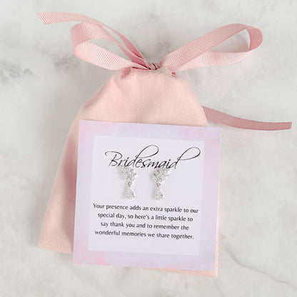 Bridesmaid Thank you Gift | Sterling Silver Earrings