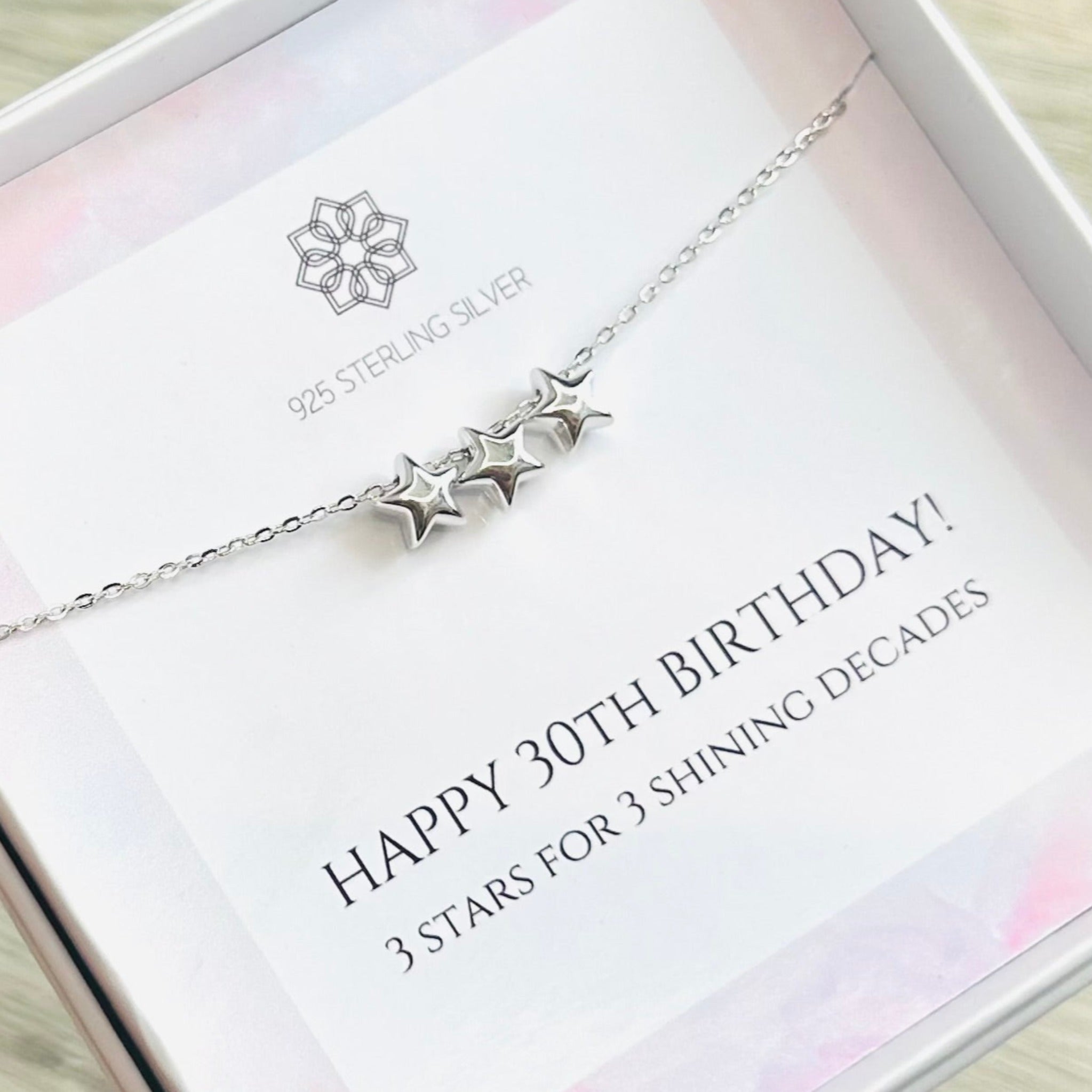 30th Birthday Star Necklace | 30th Birthday Jewellery | Personalised Gift