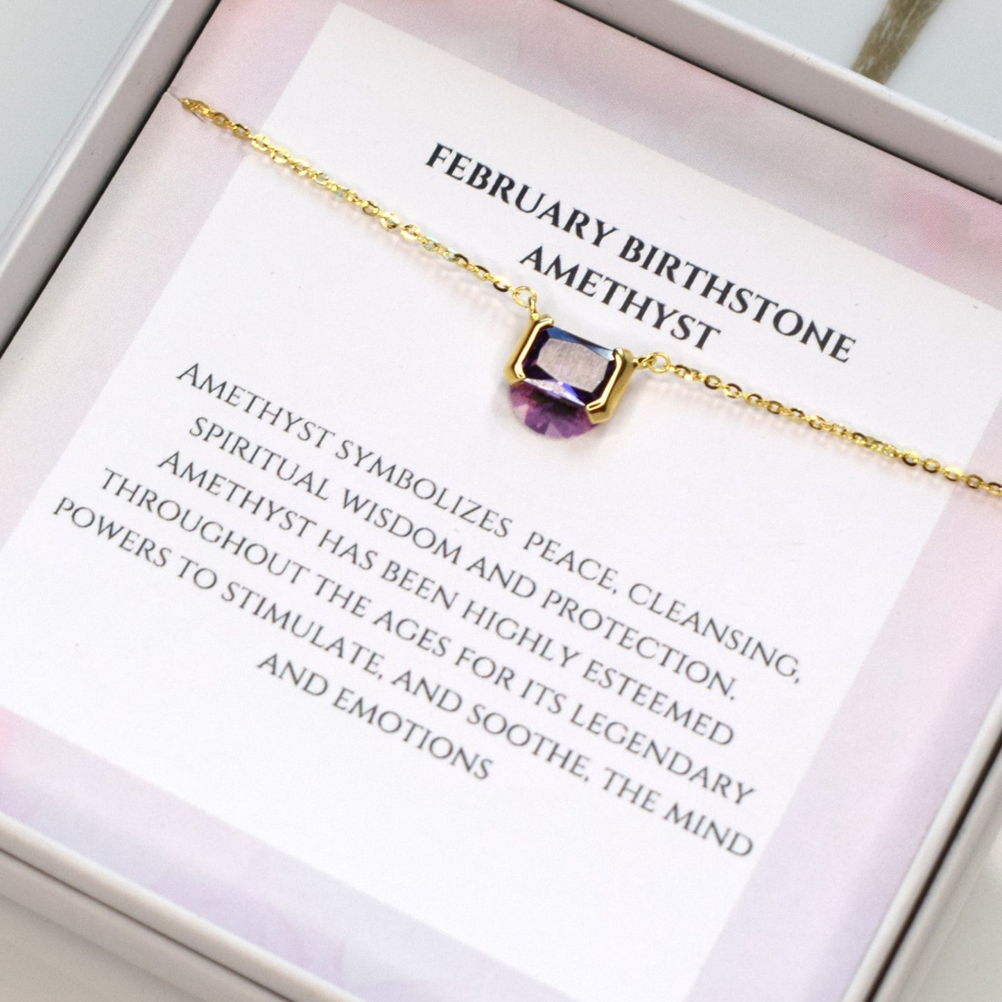 Amethyst February Birthstone Necklace