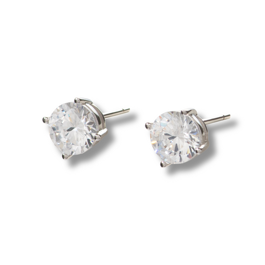 Single Diamond Stud Earrings