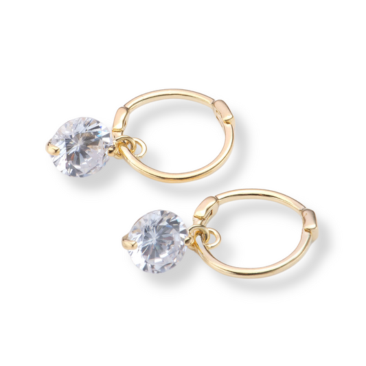 CZ Huggy Hoop Earrings