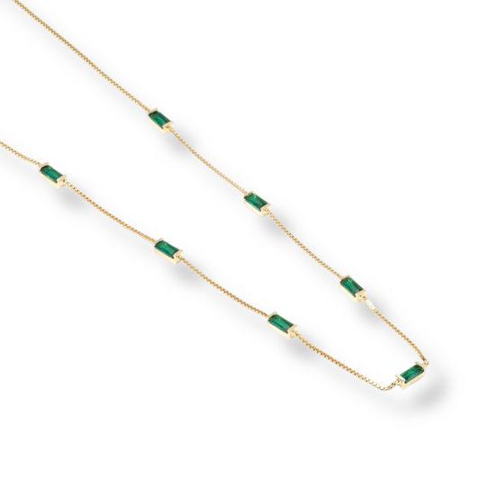 CZ Baguette Necklace