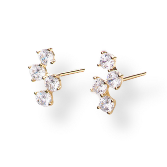 4 Diamond Stud Earrings