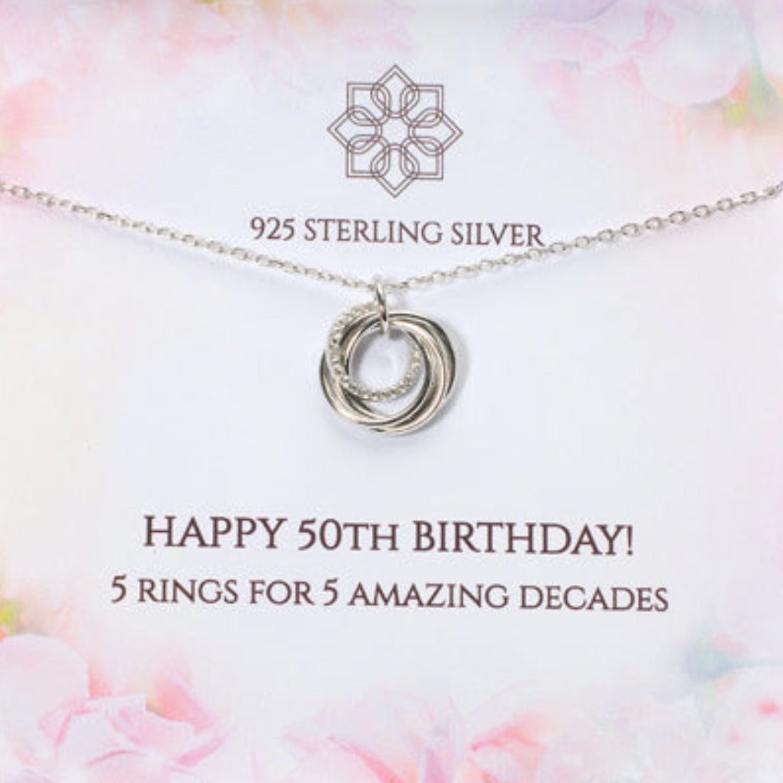 50th Birthday Ring Necklace