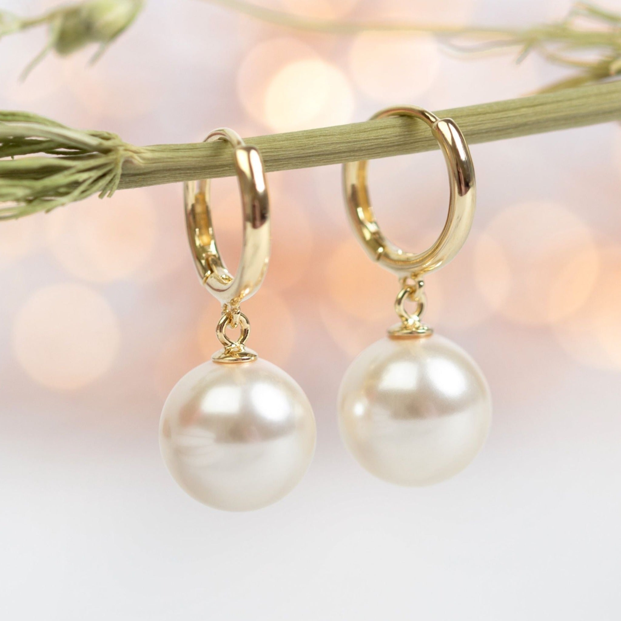 Pearl Hoop Earrings | Vegan Pearls | Annabel Jewellery – ANNABEL JEWELLERY