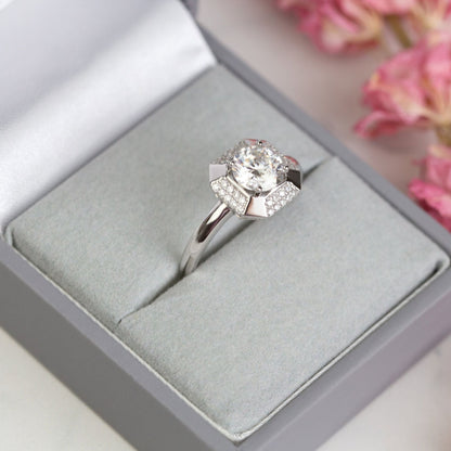 Moissanite Diamond Cocktail Ring