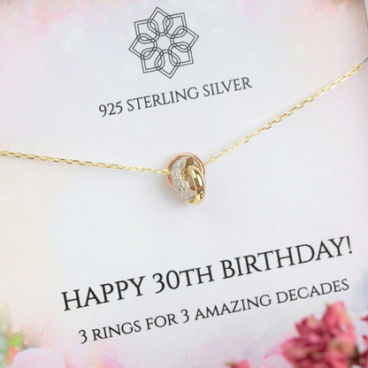 30th Birthday Knot Necklace