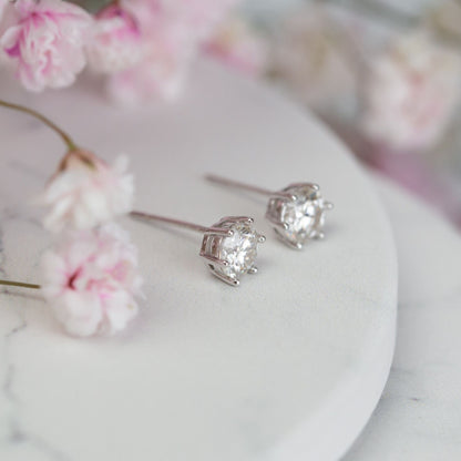 Moissanite Diamond Stud Earrings