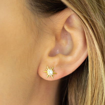 Crystal Starburst Stud Earrings