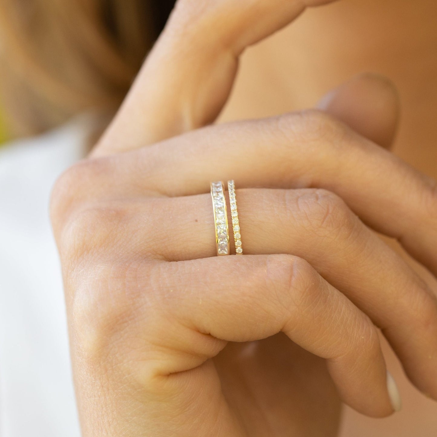 Double Layer Adjustable Silver Rings